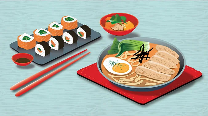 Japanese food illustration series